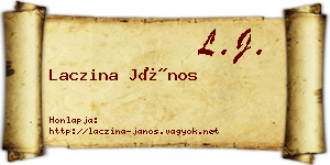 Laczina János névjegykártya
